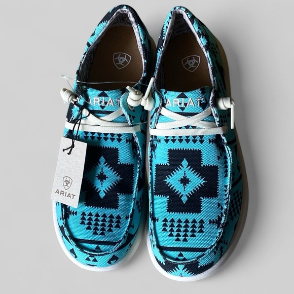 Turquoise Saddle Blanket ARIOT HILO Aztec Patterned Slip-On Sneakers NWT - Picture 10 of 13